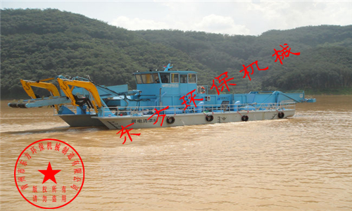 河北沧州大浪淀水库购买的DFBJ-180型水库清漂船